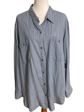 Chaps Light Blue Button-Down Shirt